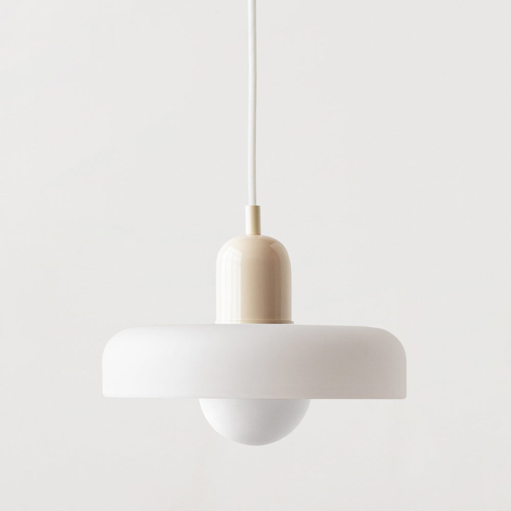 Modern Glass Pendant Light – Bauhaus Design for Kitchen Island and Dining Room – Energy Efficient Hanging Light