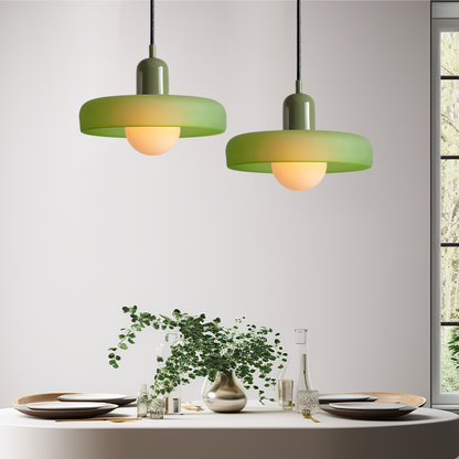 Modern Glass Pendant Light – Bauhaus Design for Kitchen Island and Dining Room – Energy Efficient Hanging Light