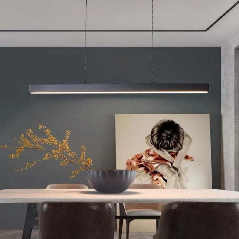 Modern Industrial Black Pendant Light – LED Hanging Ceiling Fixture for Kitchen and Dining Spaces