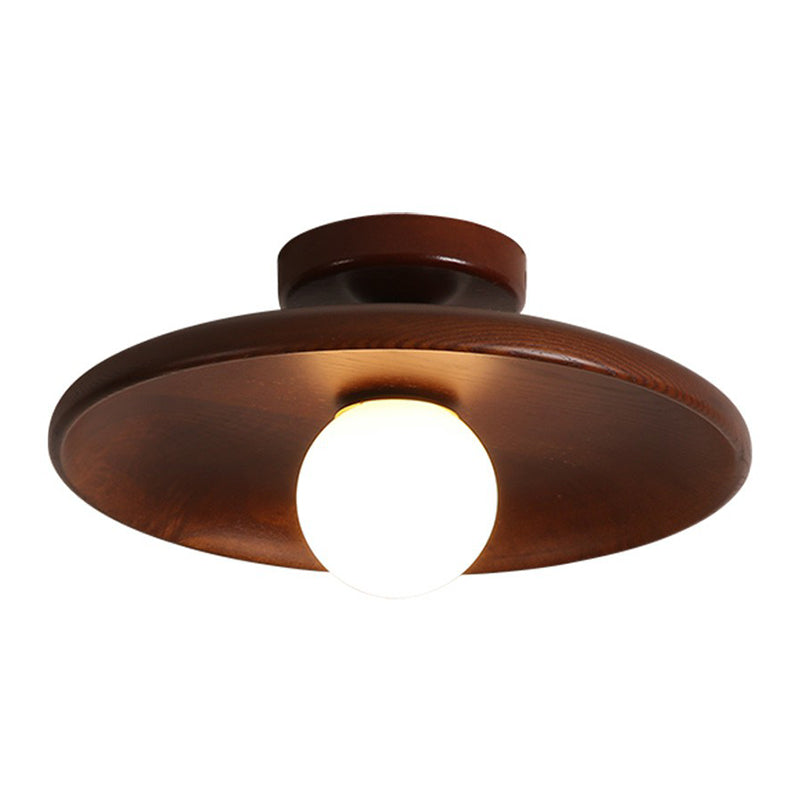 Modern Minimalist LED Ceiling Light Fixture – Elegant Wood Design for Cozy Illumination in Bedrooms and Hallways