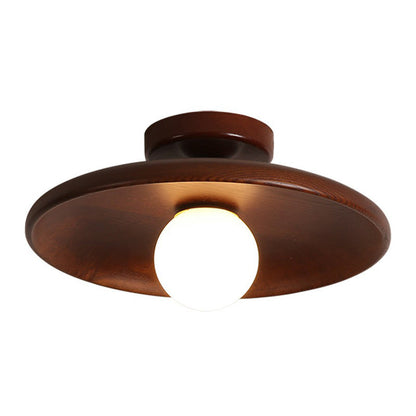 Modern Minimalist LED Ceiling Light Fixture – Elegant Wood Design for Cozy Illumination in Bedrooms and Hallways