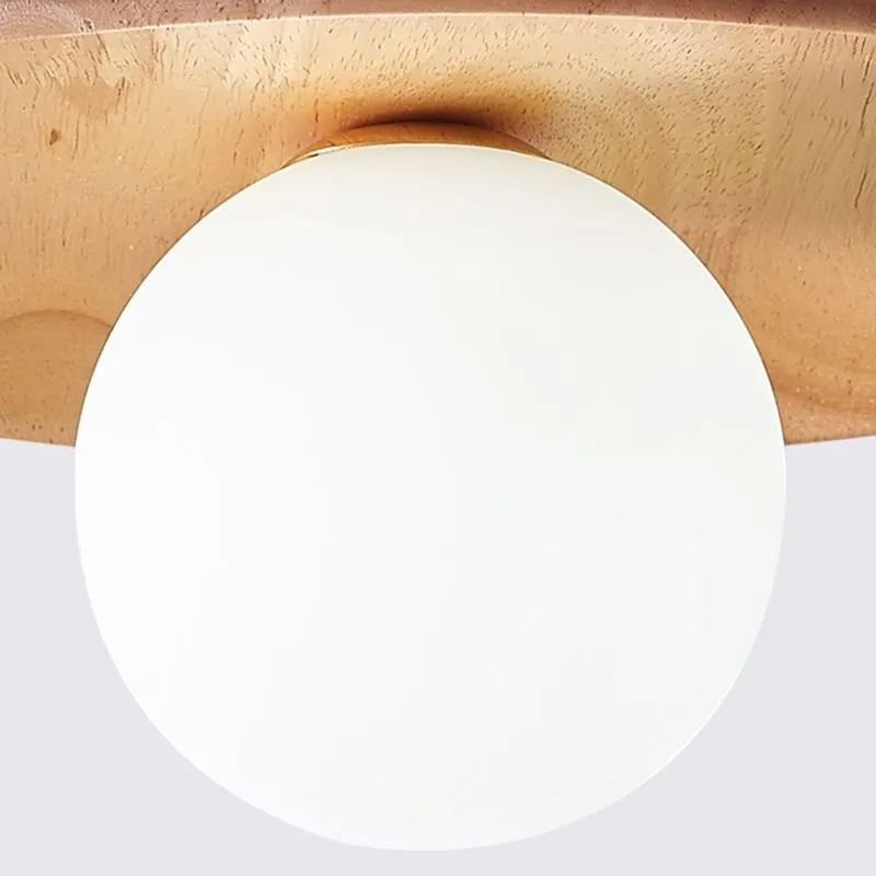 Modern Minimalist LED Ceiling Light Fixture – Elegant Wood Design for Cozy Illumination in Bedrooms and Hallways