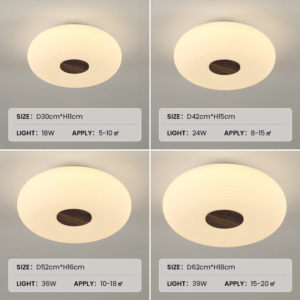 Modern Minimalist LED Flush Mount Ceiling Light Fixture for Bedrooms and Living Rooms – Energy-Efficient Design, 18W to 39W Options