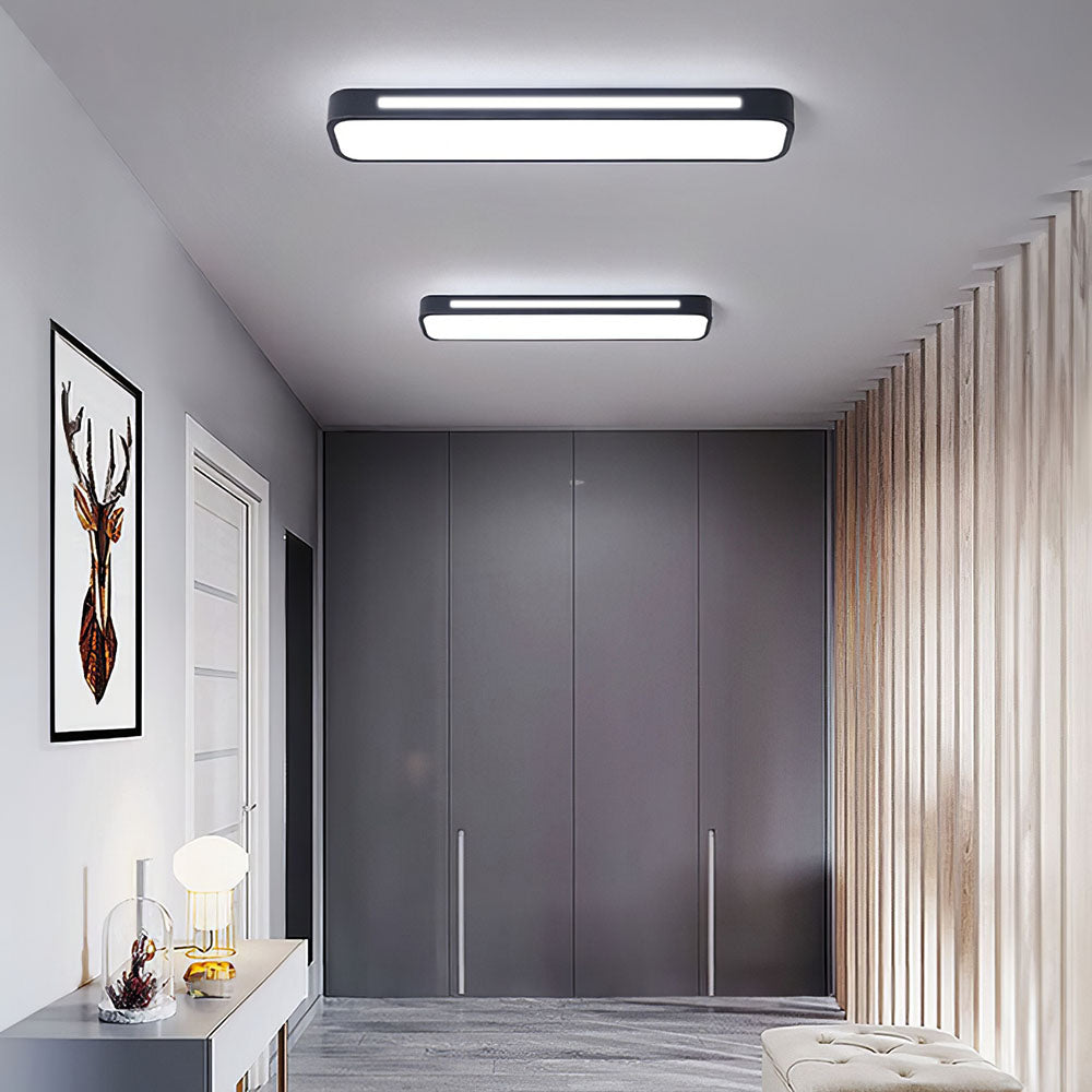 Modern Nordic Minimalist Long LED Ceiling Light Fixture – Sleek Flush Mount Design for Dining Room, Living Room, Hallway