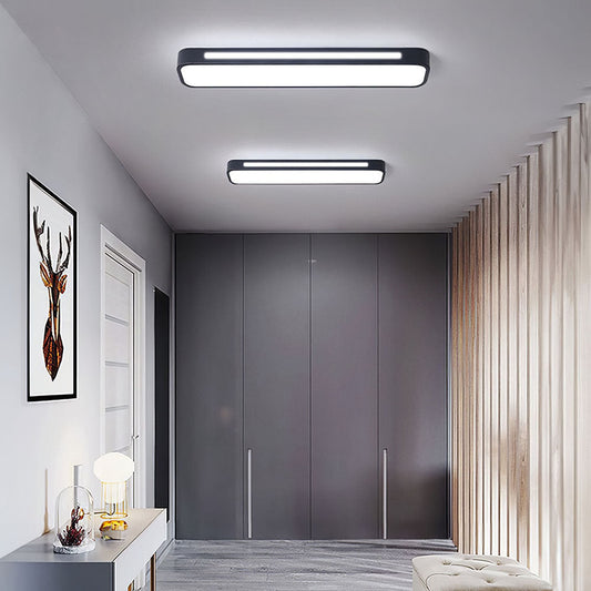 Modern Nordic Minimalist Long LED Ceiling Light Fixture – Sleek Flush Mount Design for Dining Room, Living Room, Hallway
