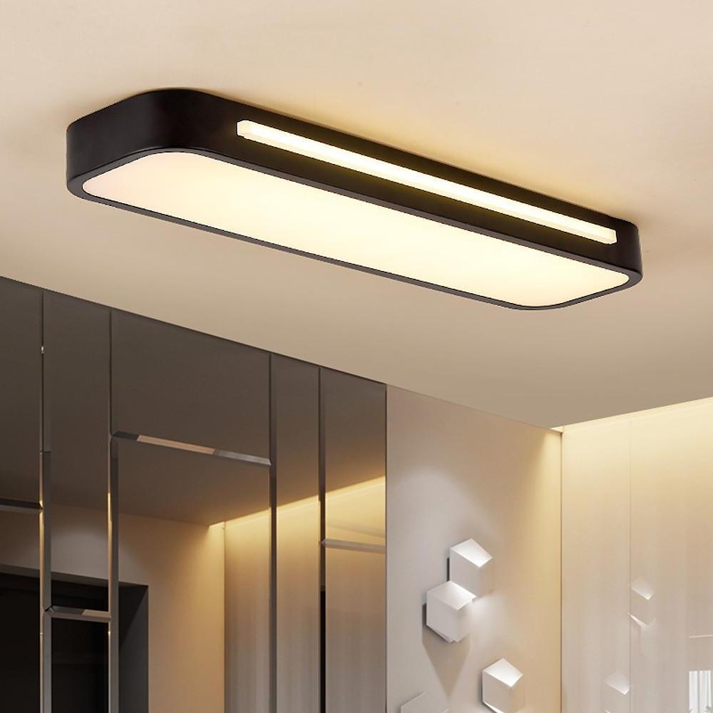 Modern Nordic Minimalist Long LED Ceiling Light Fixture – Sleek Flush Mount Design for Dining Room, Living Room, Hallway