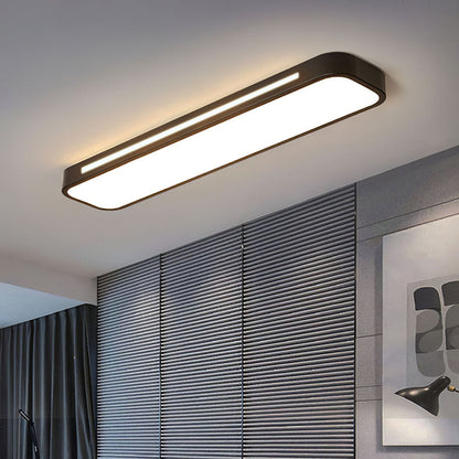Modern Nordic Minimalist Long LED Ceiling Light Fixture – Sleek Flush Mount Design for Dining Room, Living Room, Hallway