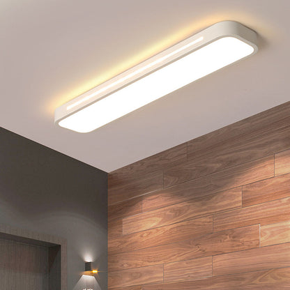 Modern Nordic Minimalist Long LED Ceiling Light Fixture – Sleek Flush Mount Design for Dining Room, Living Room, Hallway