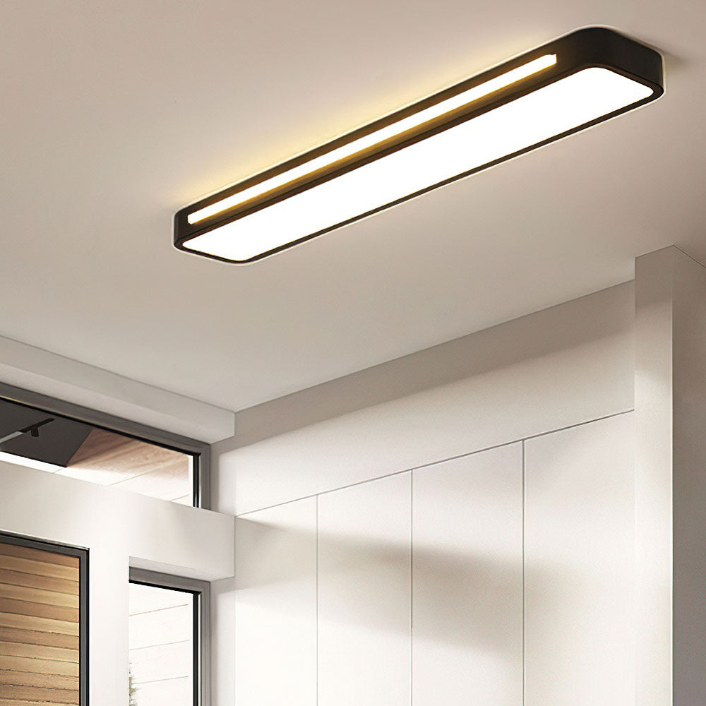 Modern Nordic Minimalist Long LED Ceiling Light Fixture – Sleek Flush Mount Design for Dining Room, Living Room, Hallway