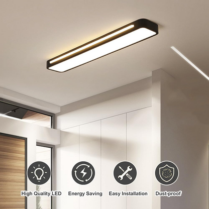 Modern Nordic Minimalist Long LED Ceiling Light Fixture – Sleek Flush Mount Design for Dining Room, Living Room, Hallway