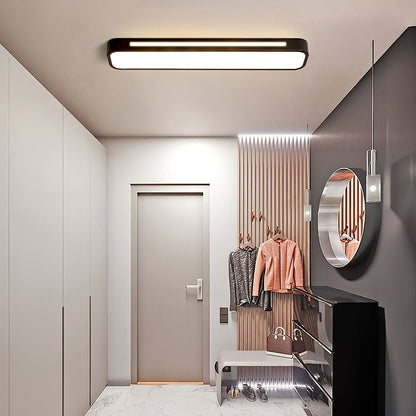 Modern Nordic Minimalist Long LED Ceiling Light Fixture – Sleek Flush Mount Design for Dining Room, Living Room, Hallway