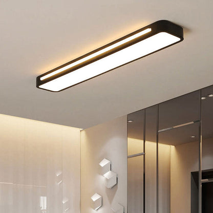 Modern Nordic Minimalist Long LED Ceiling Light Fixture – Sleek Flush Mount Design for Dining Room, Living Room, Hallway