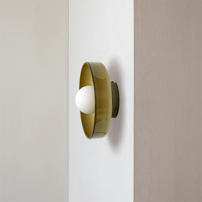 Modern Round Flush Mount Ceiling Light Fixture – Sleek Glass Design for Kitchen