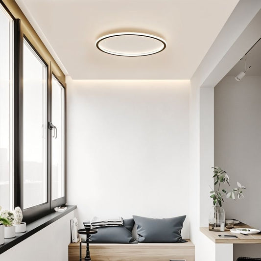 Modern Ultra-Thin LED Flush Mount Ceiling Light Fixture – Stylish Round Design for Hallway, Living Room, Bedroom Illumination
