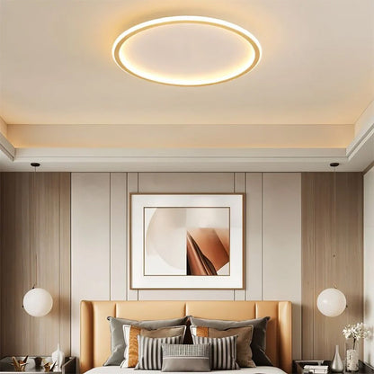 Modern Ultra-Thin LED Flush Mount Ceiling Light Fixture – Stylish Round Design for Hallway, Living Room, Bedroom Illumination