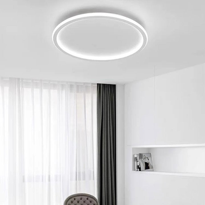 Modern Ultra-Thin LED Flush Mount Ceiling Light Fixture – Stylish Round Design for Hallway, Living Room, Bedroom Illumination