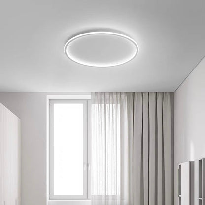 Modern Ultra-Thin LED Flush Mount Ceiling Light Fixture – Stylish Round Design for Hallway, Living Room, Bedroom Illumination