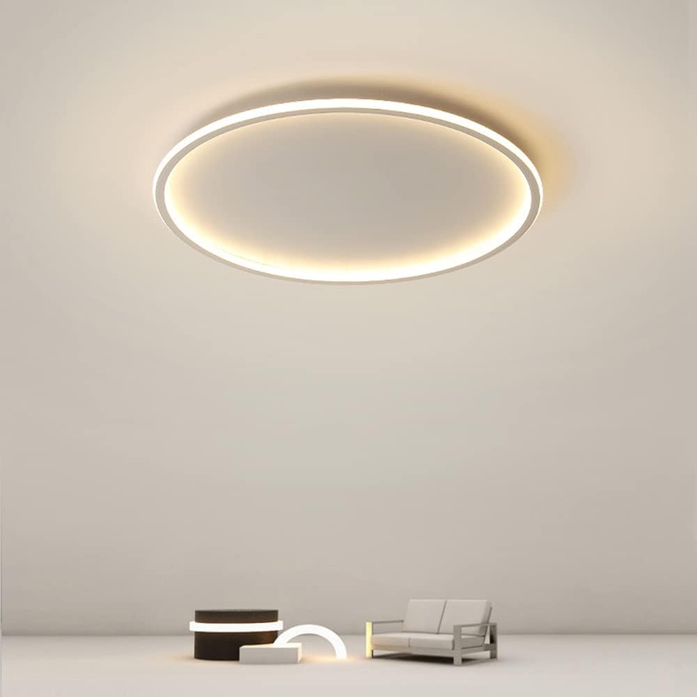 Modern Ultra-Thin LED Flush Mount Ceiling Light Fixture – Stylish Round Design for Hallway, Living Room, Bedroom Illumination
