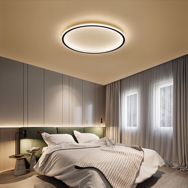 Modern Ultra-Thin LED Flush Mount Ceiling Light Fixture – Stylish Round Design for Hallway, Living Room, Bedroom Illumination