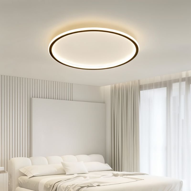 Modern Ultra-Thin LED Flush Mount Ceiling Light Fixture – Stylish Round Design for Hallway, Living Room, Bedroom Illumination