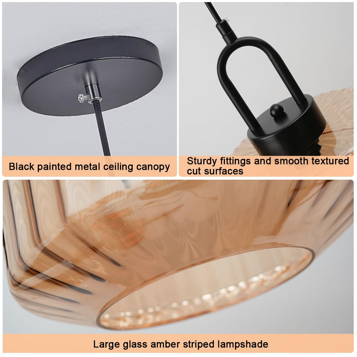 Elegant Glass Shade Kitchen Pendant Lamp - A Stylish Lighting Solution for Modern Spaces