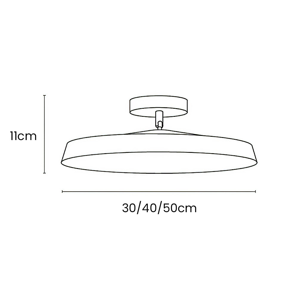 NOVÉO – Minimalist White LED Semi-Flush Ceiling Light