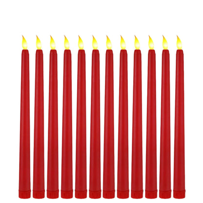 GlowShadow - Sleek Black LED Tapered Candles for Spooky Vibes & Wedding Elegance