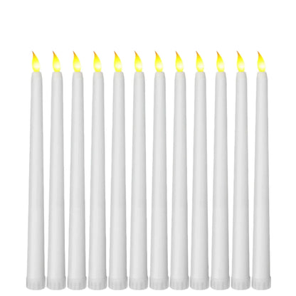 GlowShadow - Sleek Black LED Tapered Candles for Spooky Vibes & Wedding Elegance