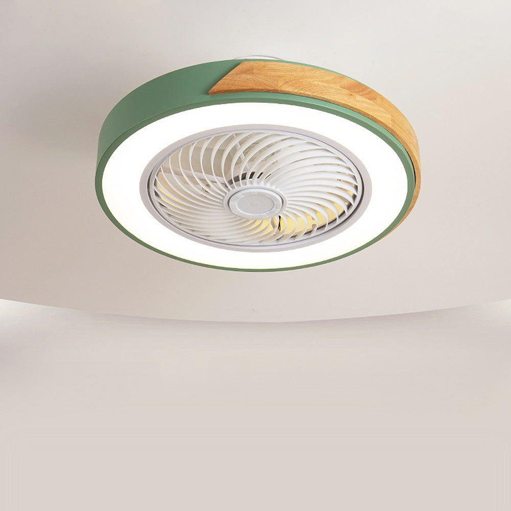 BREEZELUX – Modern Wooden Ceiling Fan with LED Light