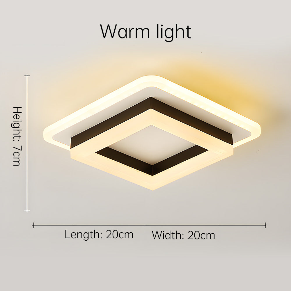 NOVARA - Modern Square LED Ceiling Light for Hallways & Living Spaces