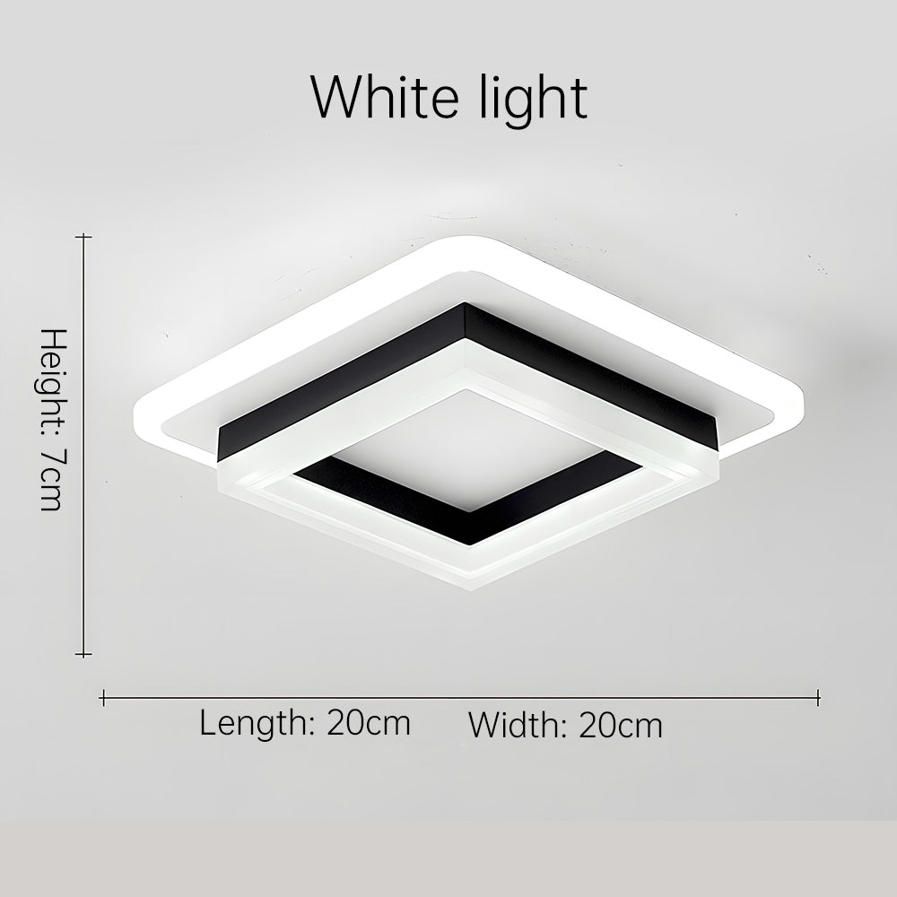 NOVARA - Modern Square LED Ceiling Light for Hallways & Living Spaces