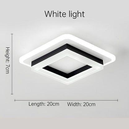 NOVARA - Modern Square LED Ceiling Light for Hallways & Living Spaces
