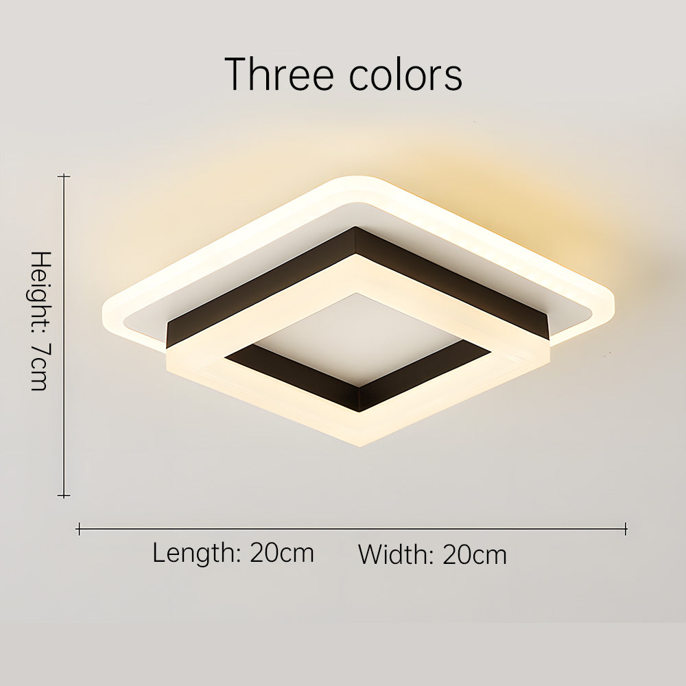 NOVARA - Modern Square LED Ceiling Light for Hallways & Living Spaces