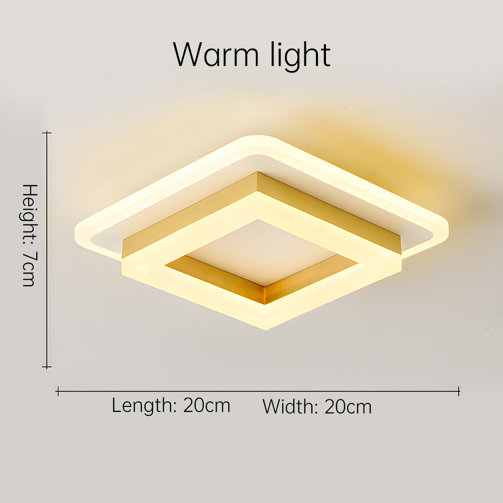 NOVARA - Modern Square LED Ceiling Light for Hallways & Living Spaces