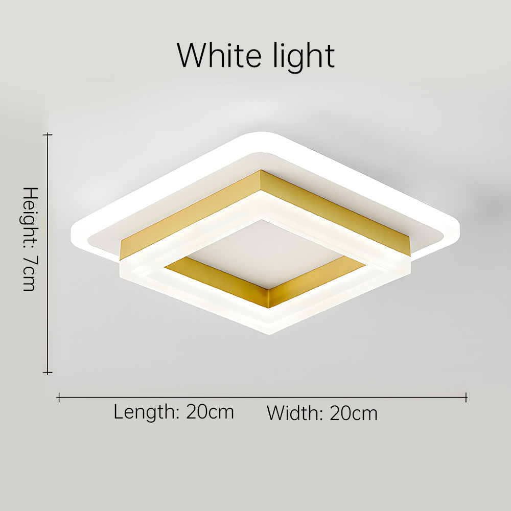 NOVARA - Modern Square LED Ceiling Light for Hallways & Living Spaces