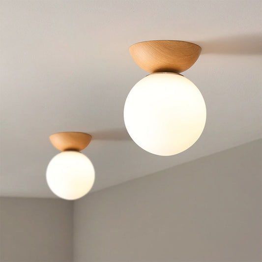Scandinavian Flush Mount Ceiling Light Fixture with Elegant Glass Finish for Warm Illumination in Any Space