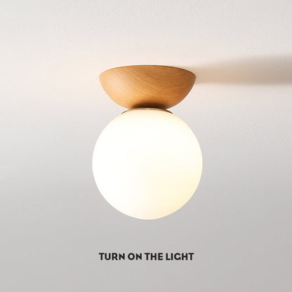Scandinavian Flush Mount Ceiling Light Fixture with Elegant Glass Finish for Warm Illumination in Any Space