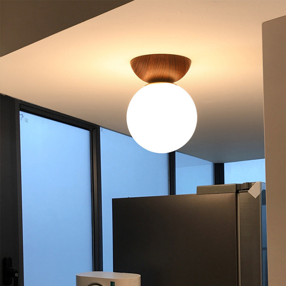 Scandinavian Flush Mount Ceiling Light Fixture with Elegant Glass Finish for Warm Illumination in Any Space