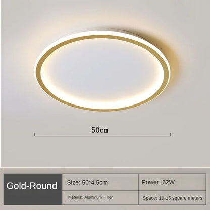 Scandinavian Round LED Ceiling Light Fixture – Minimalist Flush Mount Design for Modern Spaces, Soft Ambient Illumination
