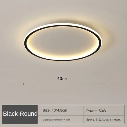 Scandinavian Round LED Ceiling Light Fixture – Minimalist Flush Mount Design for Modern Spaces, Soft Ambient Illumination
