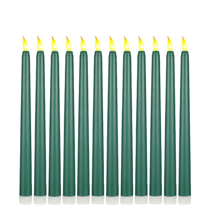 GlowShadow - Sleek Black LED Tapered Candles for Spooky Vibes & Wedding Elegance