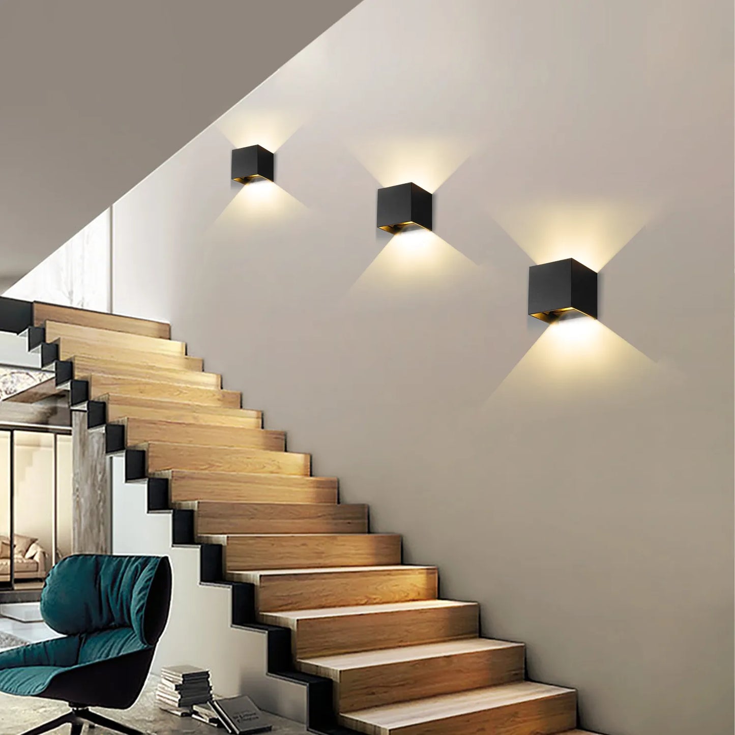 RadiantCube – Sleek Sensor Wall Lamp for Effortless Ambient Lighting