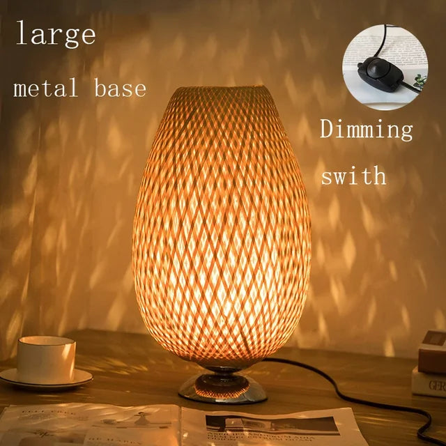 BAMBOORA - Vintage Bamboo Table Lamp for a Cozy Home