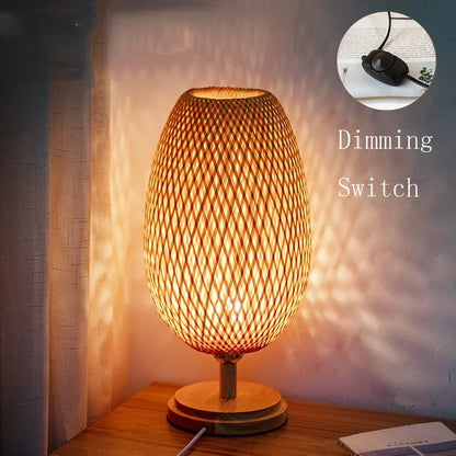 BAMBOORA - Vintage Bamboo Table Lamp for a Cozy Home