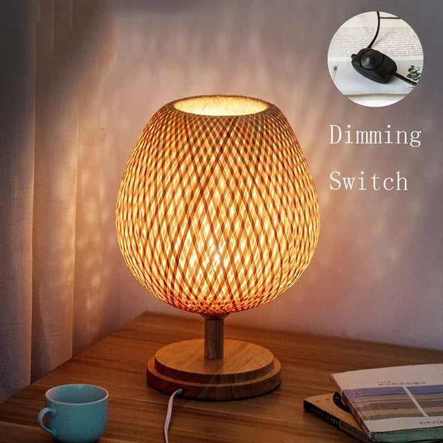 BAMBOORA - Vintage Bamboo Table Lamp for a Cozy Home