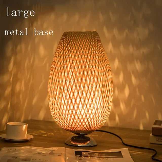 BAMBOORA - Vintage Bamboo Table Lamp for a Cozy Home