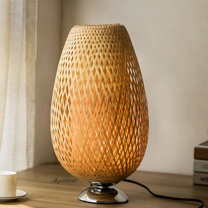 BAMBOORA - Vintage Bamboo Table Lamp for a Cozy Home