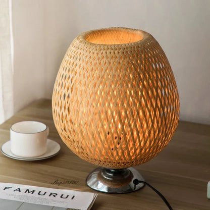 BAMBOORA - Vintage Bamboo Table Lamp for a Cozy Home