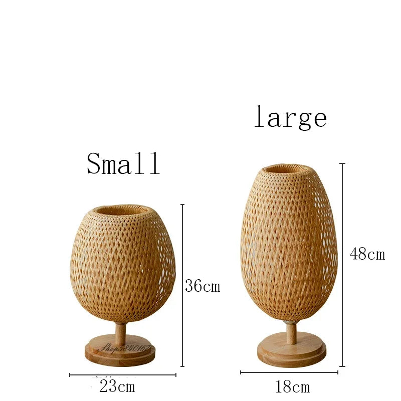 BAMBOORA - Vintage Bamboo Table Lamp for a Cozy Home