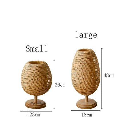 BAMBOORA - Vintage Bamboo Table Lamp for a Cozy Home
